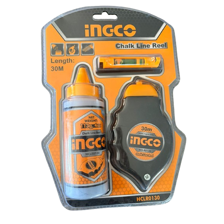 TIZA LINEAS INGCO PLASTICO CON TIZA Y NIVEL # HCLR0130 2