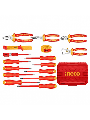 HERRAMIENTAS INGCO MANUALES AISLADAS 1000V JGO.16 PZAS. # HKITH1601