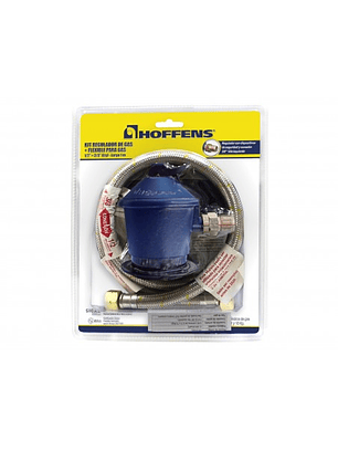 Kit Regulador de Gas + Flexible para Gas 1/2” x 3/8”