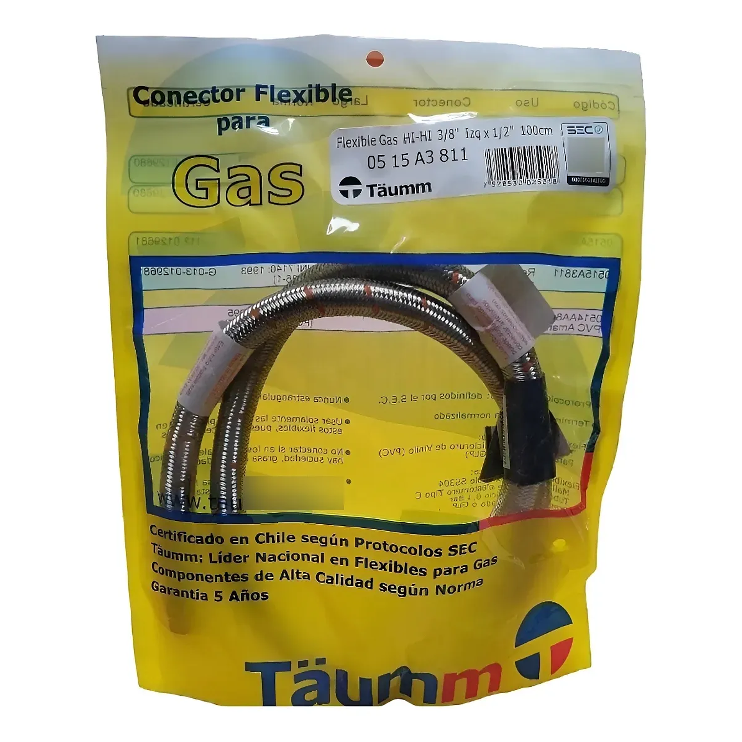 FLEXIBLE GAS HI-HI 3/8