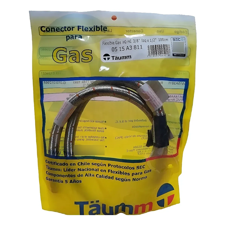 FLEXIBLE GAS HI-HI 3/8