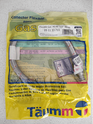 FLEXIBLE GAS HI-HI  1/2