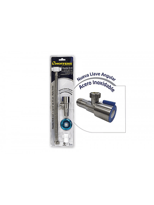 Kit Llave Angular Acero Inoxidable Premium + Flexible Vinilo HI / HI 1/2” × 15/16”