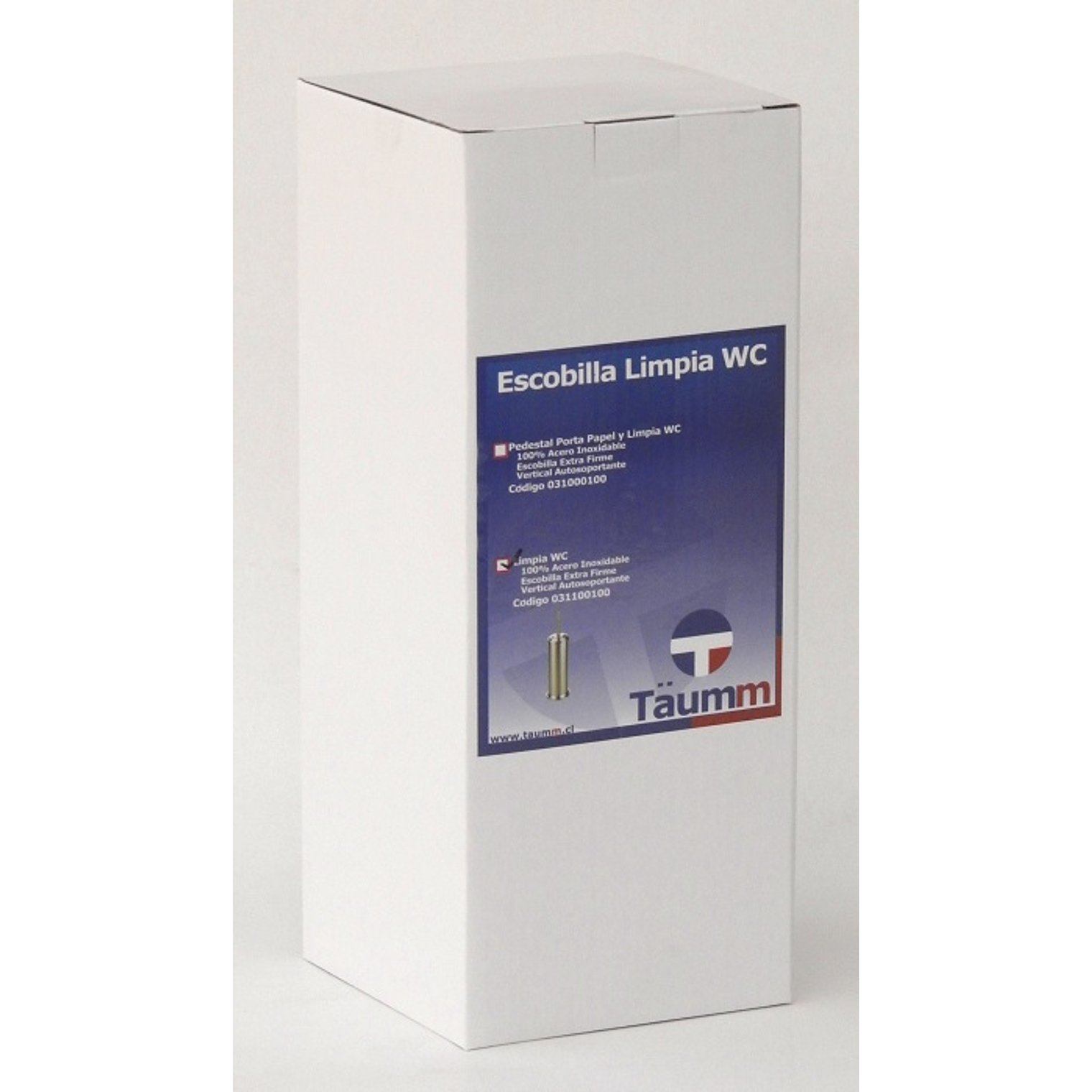 Esobilla Limpia WC Con Cobertor en Acero Inoxidable Taumm 3