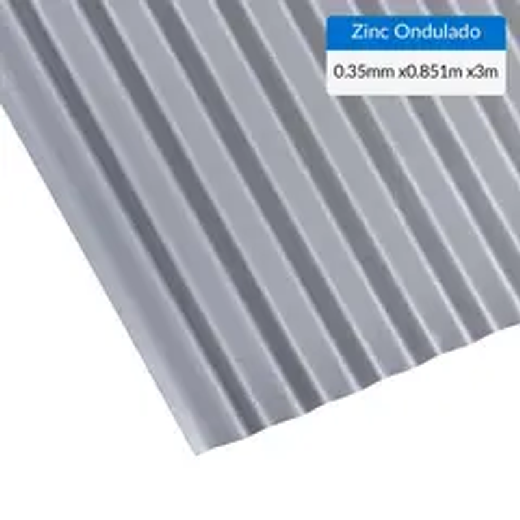 ZINC ACANALADO 0.35X85X3.0 MT. 400107 1