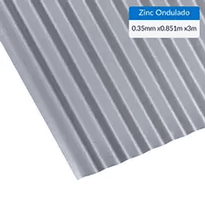 ZINC ACANALADO 0.35X85X3.0 MT. 400107
