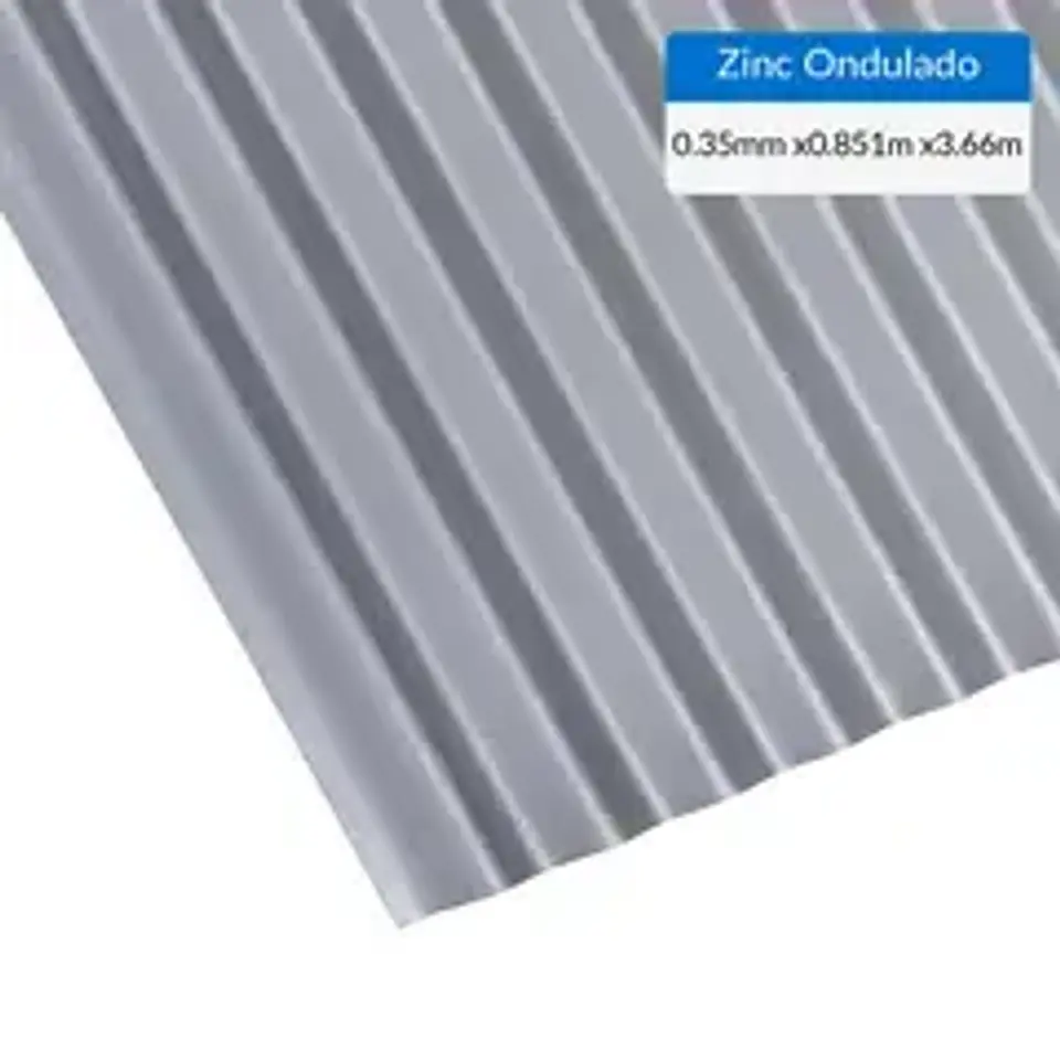 ZINC ACANALADO 0,35X85X3,66 MT.049439/400108 1