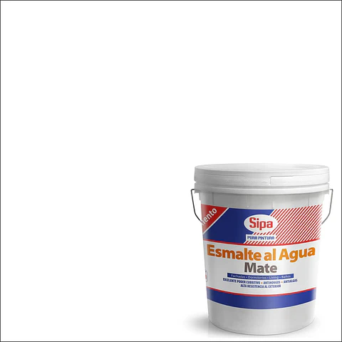 ESMALTE AL AGUA SIPA BLANCO MATE TINETA 41783630