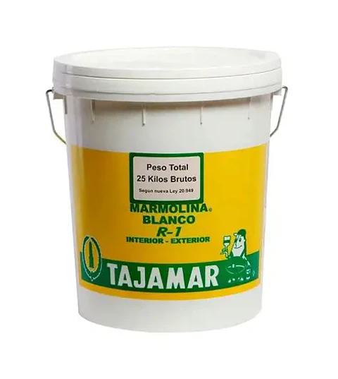 MARMOLINA TAJAMAR R-1 BLANCA BALDE 25 KG.