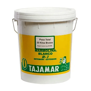 MARMOLINA TAJAMAR R-1 BLANCA BALDE 25 KG.
