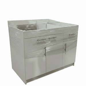 MUEBLE LAVAPLATO BLANCO 120 IZQ 90CM 3P/1C (iM120-SI90)