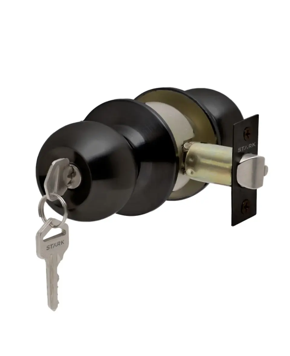 CERRADURA POMO STARK OFIC/DORMITORIO ACERO  SDP10-AI* 1