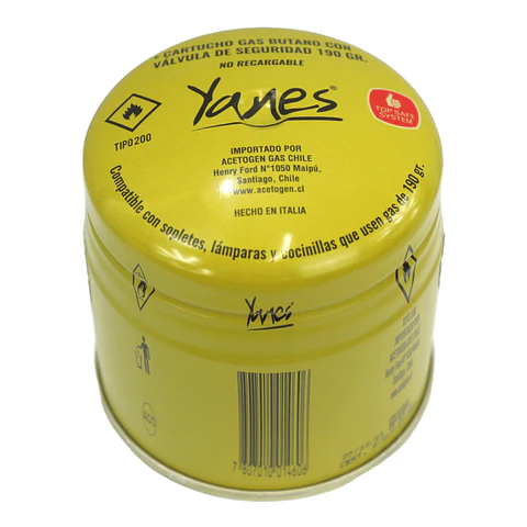 GAS BUTANO YANES DESECHABLE 190 GR.540100/585671