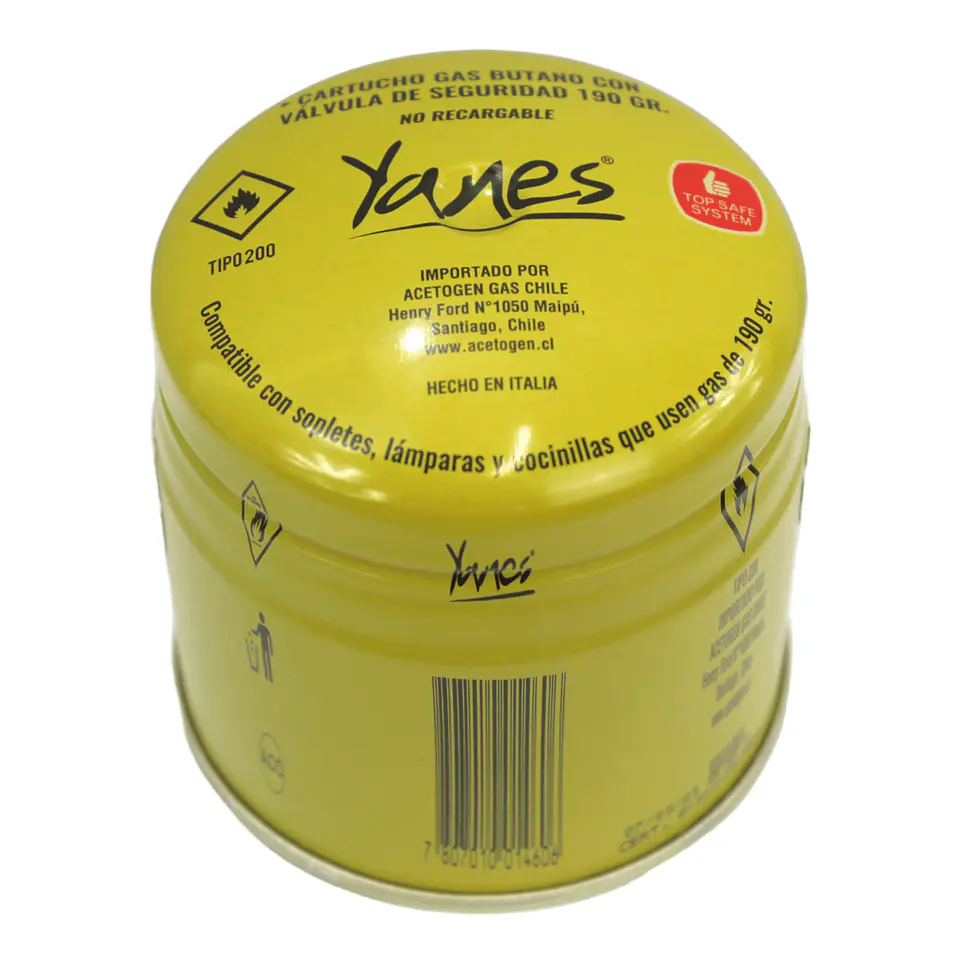 GAS BUTANO YANES DESECHABLE 190 GR.540100/585671 1