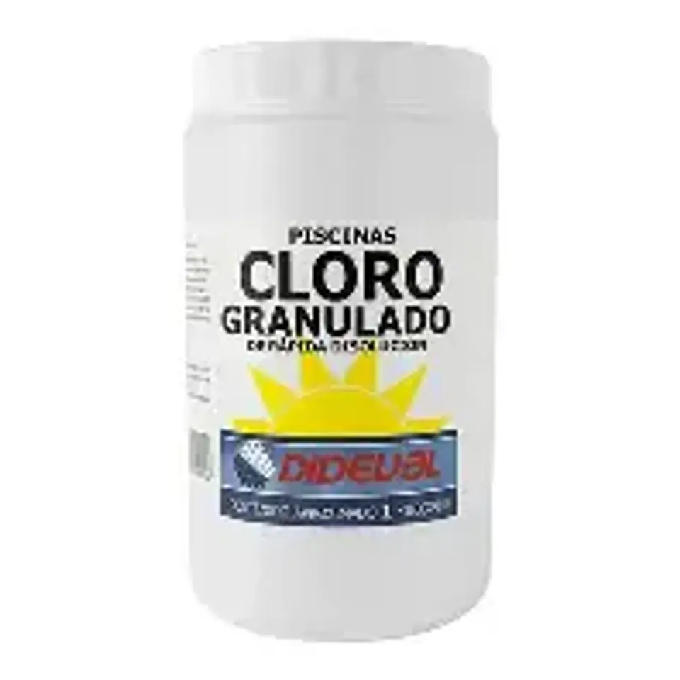 CLORO PISCINA DIDEVAL GRANULADO POTE 1 KG.780551400088 1