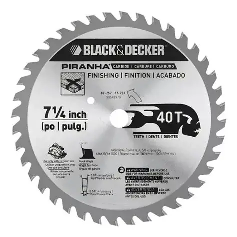 HOJA SIERRA CIRCULAR BLACK&DECKER 7.1/4