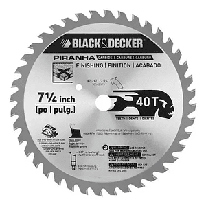 HOJA SIERRA CIRCULAR BLACK&DECKER 7.1/4