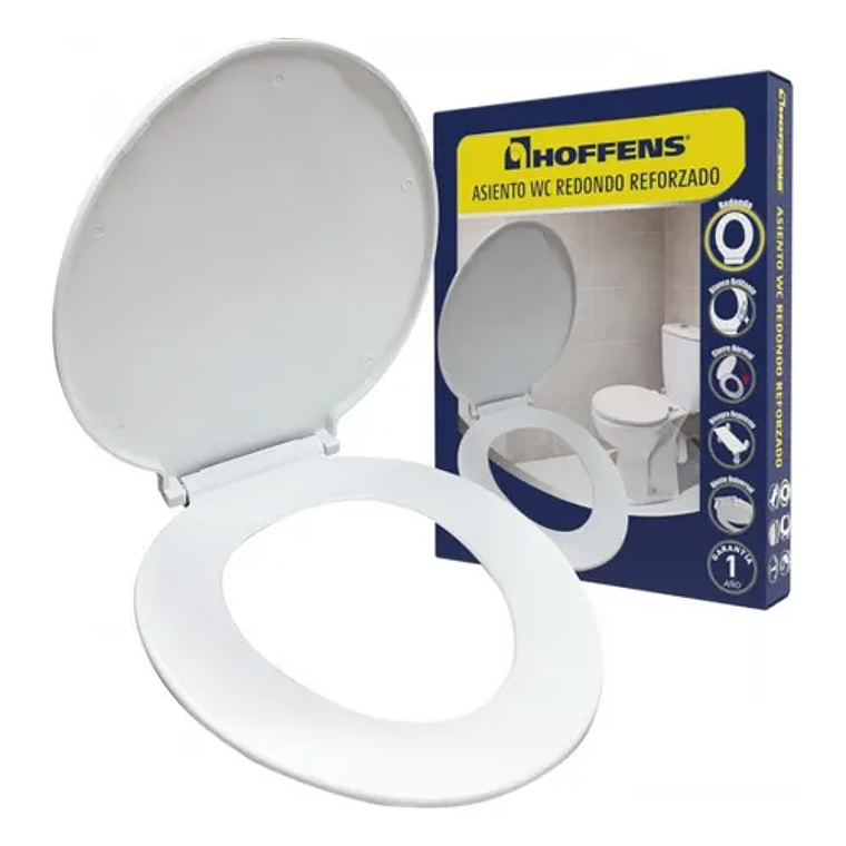ASIENTO WC REDONDO REFORZADO BLANCO HOFFENS 62706 1