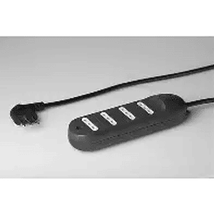 0700EE2003 ALARGADOR MEC 3 MT 4 PUESTOS 10A NEGRO