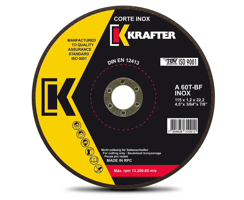 DISCO CORTE ACERO INOX KRAFTER 7