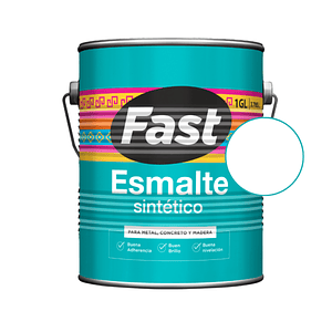 ESMALTE SINTETICO FAST/IRIS BLANCO 1/4 GLN.