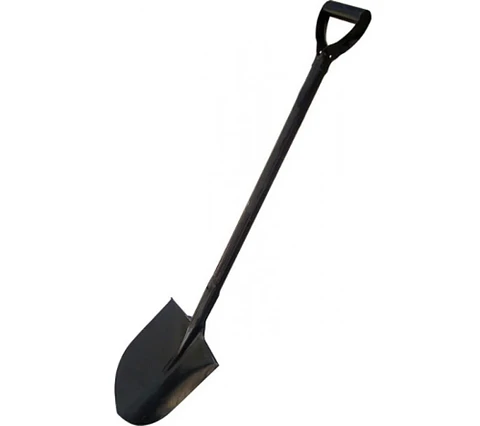 PALA OKB PUNTA HUEVO NEGRA MANGO METAL