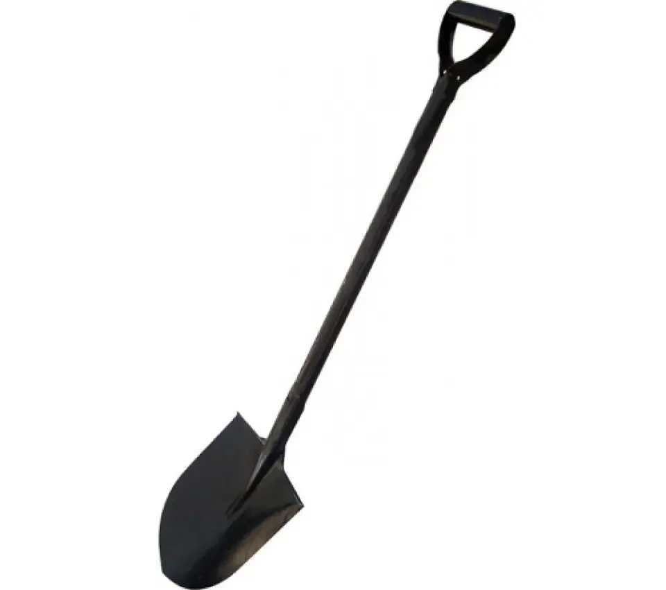 PALA OKB PUNTA HUEVO NEGRA MANGO METAL 1