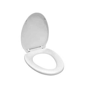 ASIENTO WC ELONGADO REFORZADO C/SUAVE BCO HOFFENS