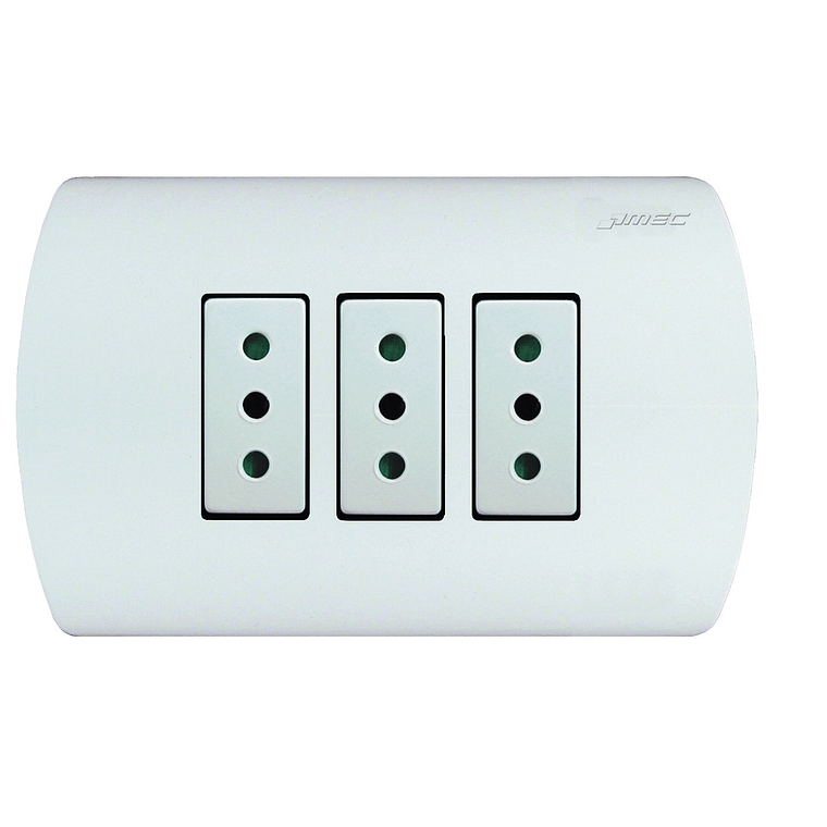 0200TA0530 ENCHUFE MEC EMB.TRIPLE 10/16 A.GRAFIT   1