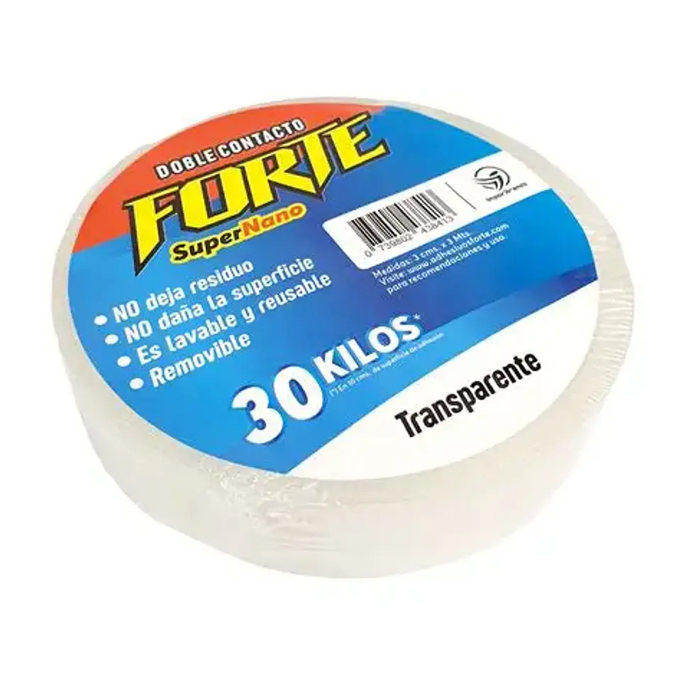 CINTA DOBLE CONTACTO FORTE TRANSP.3CMX3MT.1002041 1