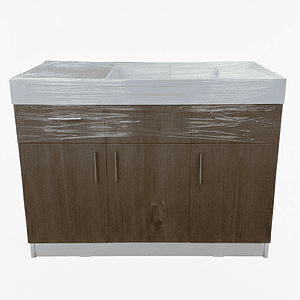 MUEBLE LAVAPLATO CAFE 120 IZQ 90CM 3P/1C (iM120-SI90)