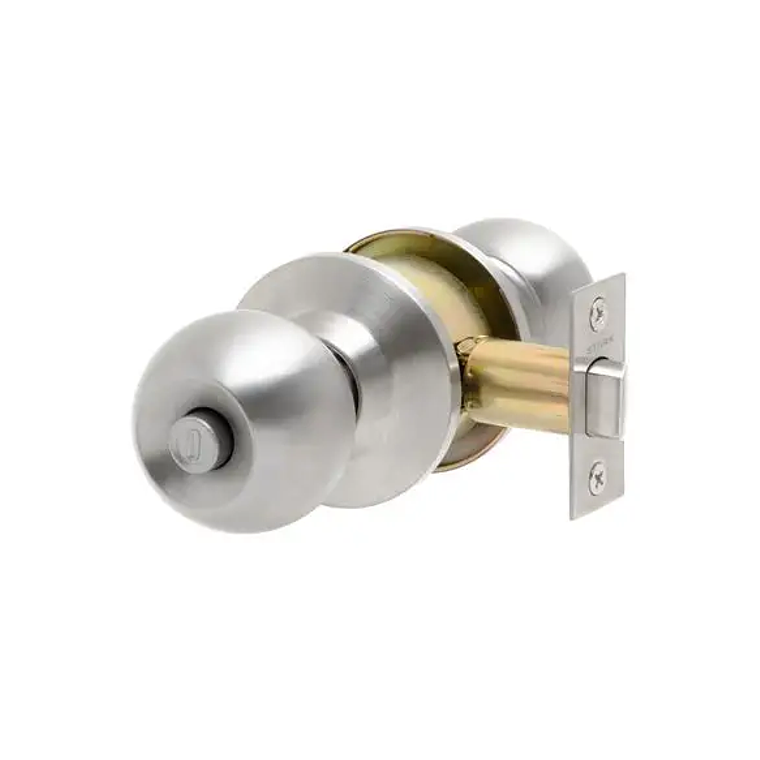 CERRADURA POMO STARK BAÑO/DORMITORIO ACERO  SDP30-AI* 1