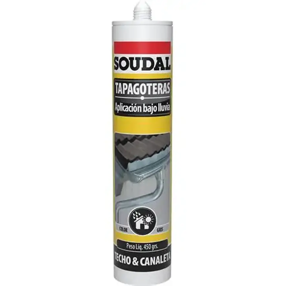 TAPAGOTERA SOUDAL GRIS CARTUCHO 450 GR. 147322- 1
