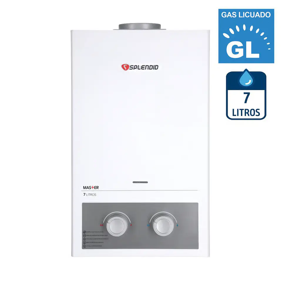 CALEFON SPLENDID 7 LT. GAS LICUADO 004004/1129074 1