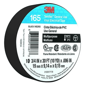 HUINCHA AISLADORA 3M 165 NEGRA 19MMX9M 263125