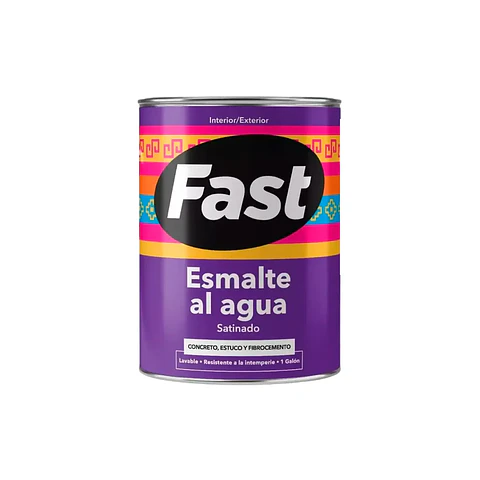 ESMALTE AL AGUA FAST/IRIS BLANCO 1/4 GLN.8313000003
