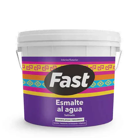 ESMALTE AL AGUA FAST/IRIS BLANCO TINETA 4 GLN.