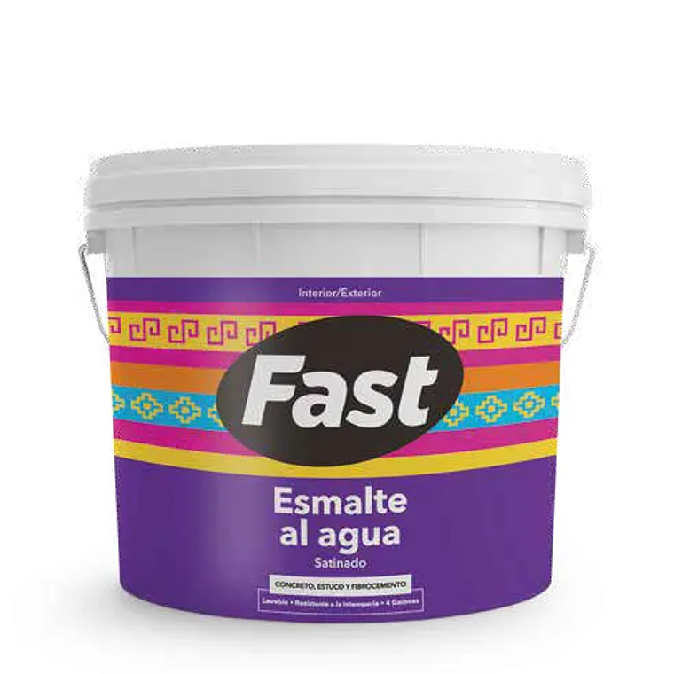 ESMALTE AL AGUA FAST/IRIS BLANCO TINETA 4 GLN. 1