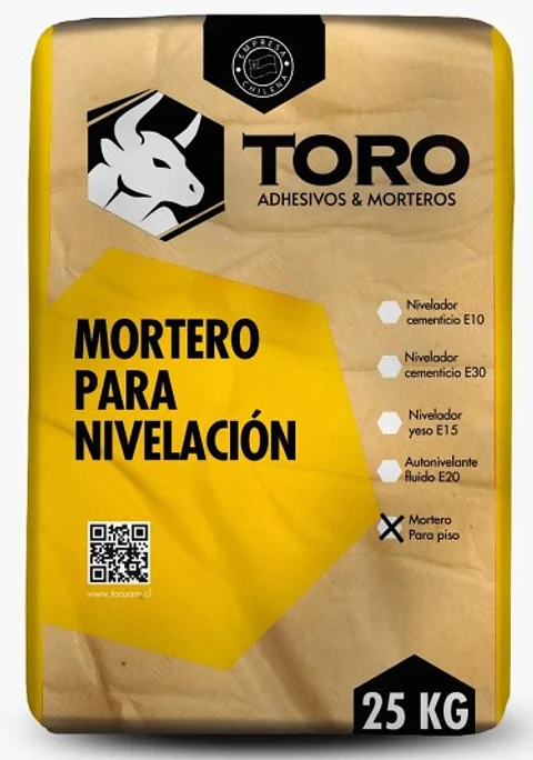 MORTERO NIVELACION PISO TORO 25 KG TOR053