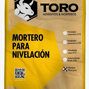 MORTERO NIVELACION PISO TORO 25 KG TOR053