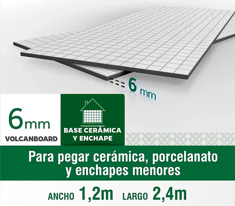 PERMANIT BASE CERAMICA 6MM.1.2 X 2.4 MT.044934
