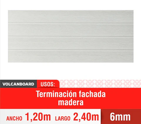 PERMANIT RANURADO 6 MM. 1,20 X 2,40 MT.