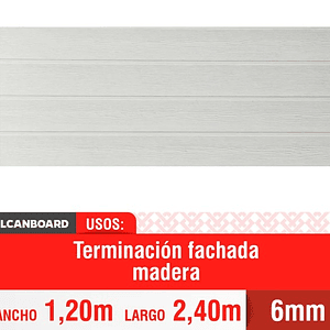 PERMANIT RANURADO 6 MM. 1,20 X 2,40 MT.