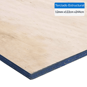 TERCIADO ESTRUCTURAL 12 MM 1,22 X 2,44 MT.(80) 044947