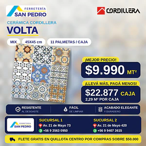 CORDILLERA 45X45 VOLTA (2.29-11) IVLTACP14KX