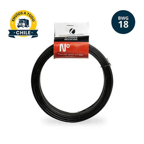 ALAMBRE NEGRO N.18 ROLLOX1 KG.(1.25 MM) 810.210/110210