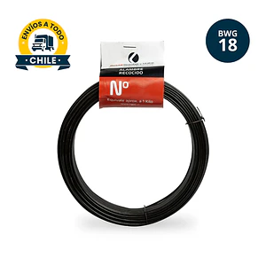 ALAMBRE NEGRO N.18 ROLLOX1 KG.(1.25 MM) 810.210/110210