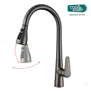 MONOMANDO LAVAPLATO C/EXTRAIBLE DUCSCHY GUN METAL 860-90