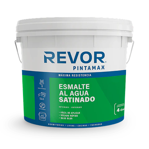 ESMALTE AL AGUA SATIN PINTAMAX REVOR BASE B 5GL.9663984517