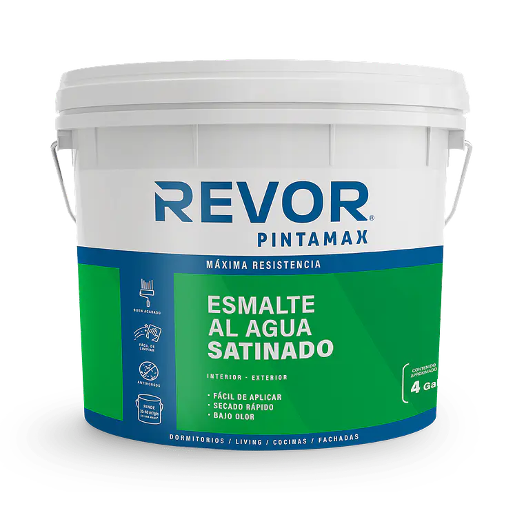 ESMALTE AL AGUA SATIN PINTAMAX REVOR BASE B 5GL.9663984517 1
